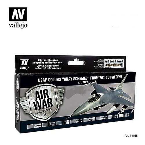 Vallejo USAF Colors Gray Schemes from 70's to Present Model Air Paint - Hobby