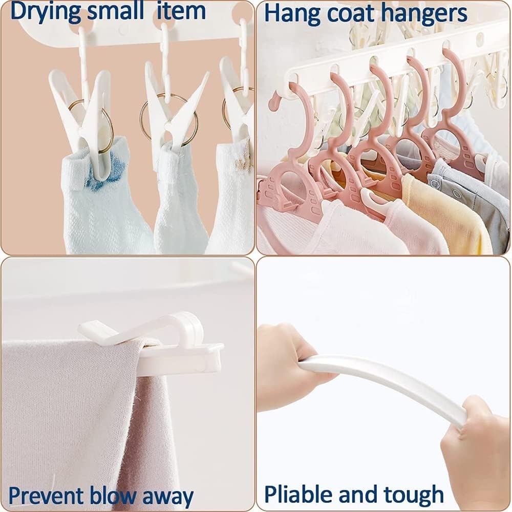 3-Tier Rotating Clothes Drying Rack with Sturdy Alloy and PP Plastic