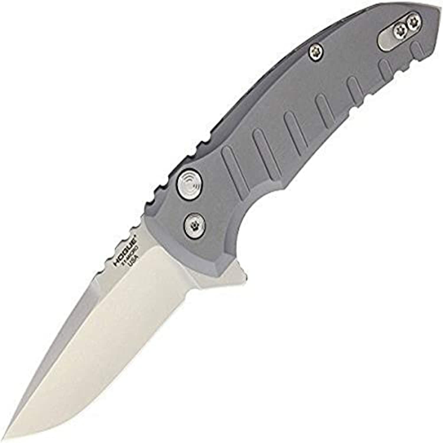 Hogue 24172 X1-Microflip 2.75" Folder Drop Point Blade Tumble Finish Alum Frame