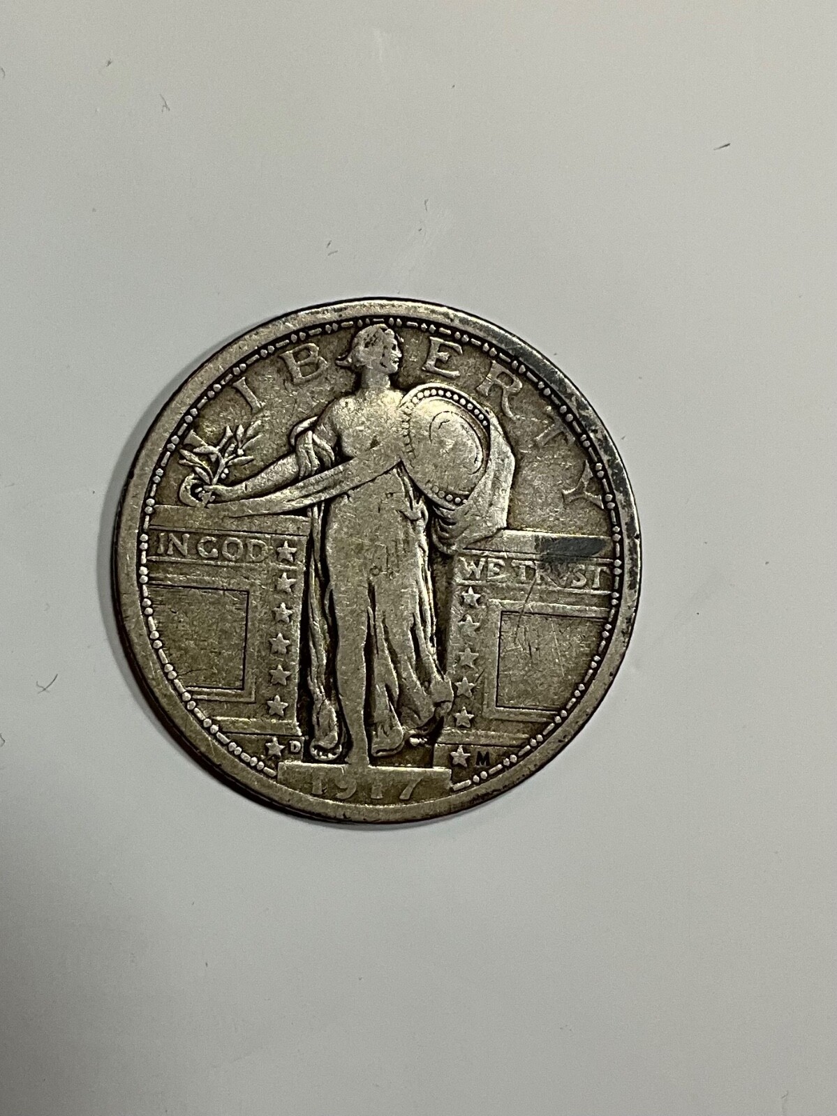 1917 D STANDING LIBERTY QUARTER TYPE 1 POPULAR FIRST YEAR
