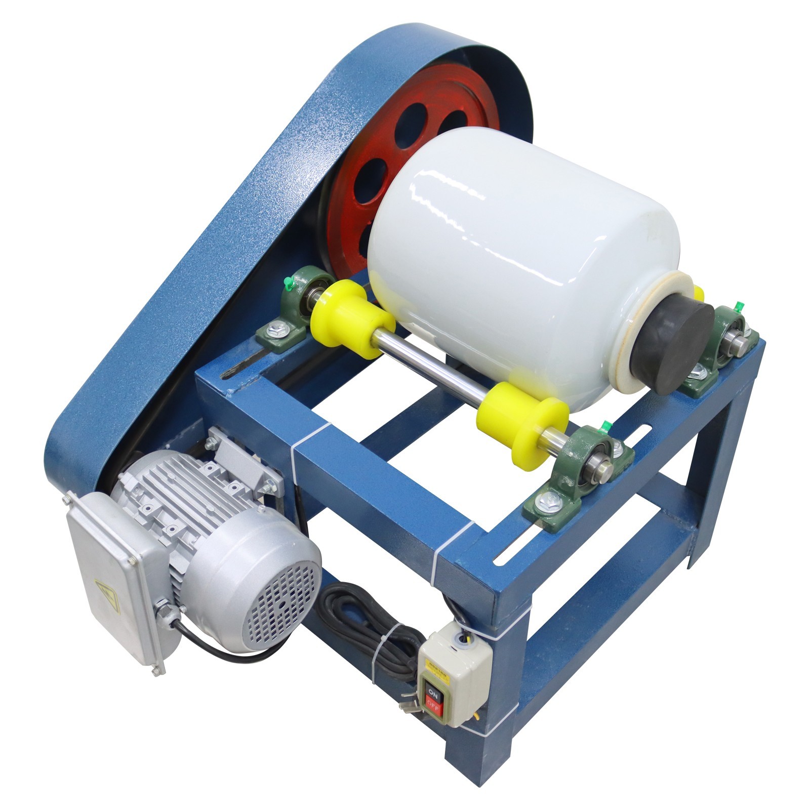 220V 5L Horizontal Drum Lab Ball Mill Ceramic Jar Glaze Quartz Fine Grinder