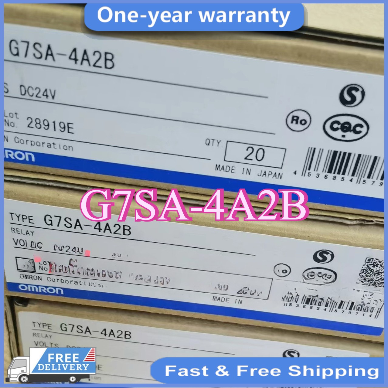 1PC  G7SA-4A2B NEW Omron 24VDC G7SA4A2B DC24 Safety Relay 6A 24VDC 14 Pins