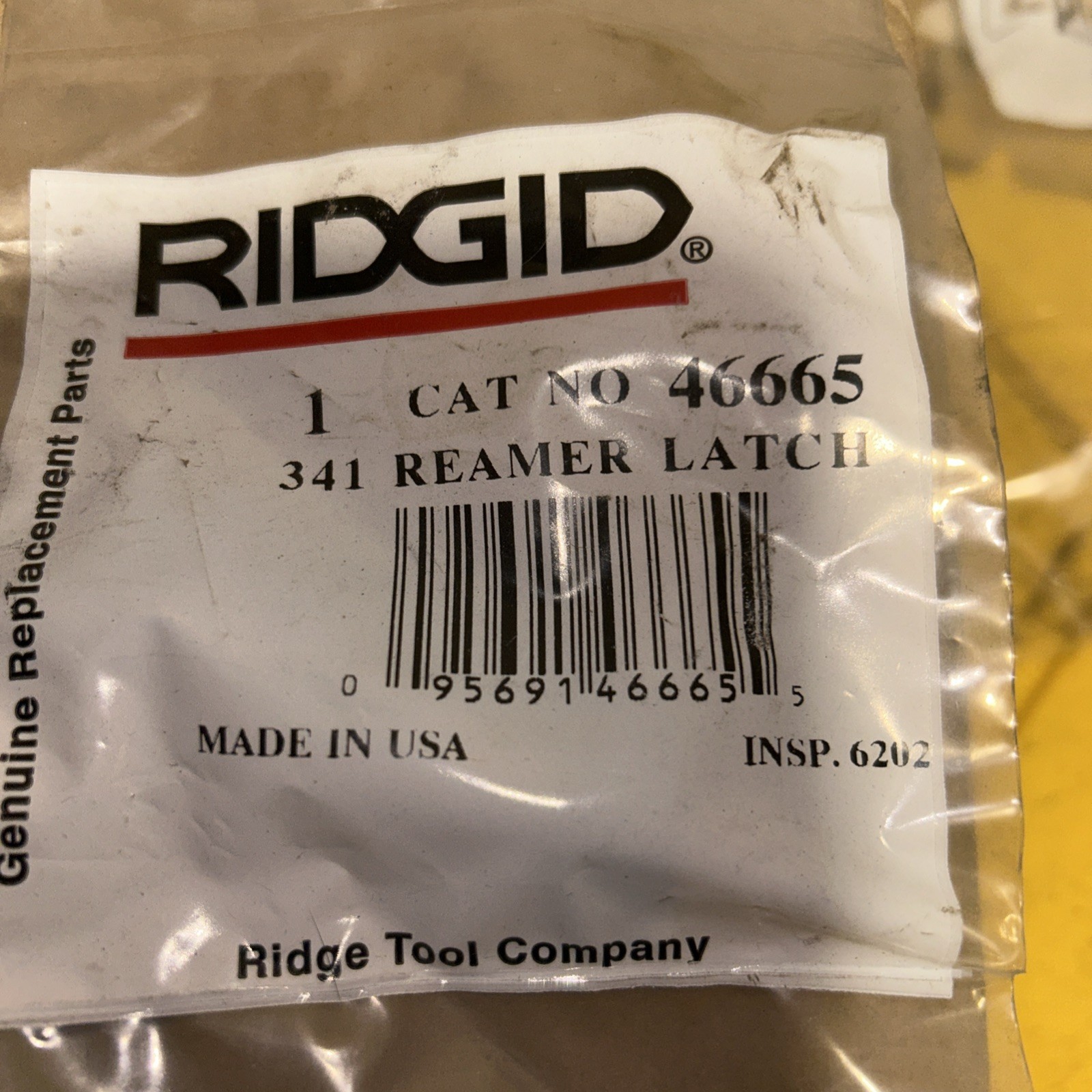 46665 Ridgid Replacement E-865 Reamer Latch fits the 341 Reamer found on 535 300