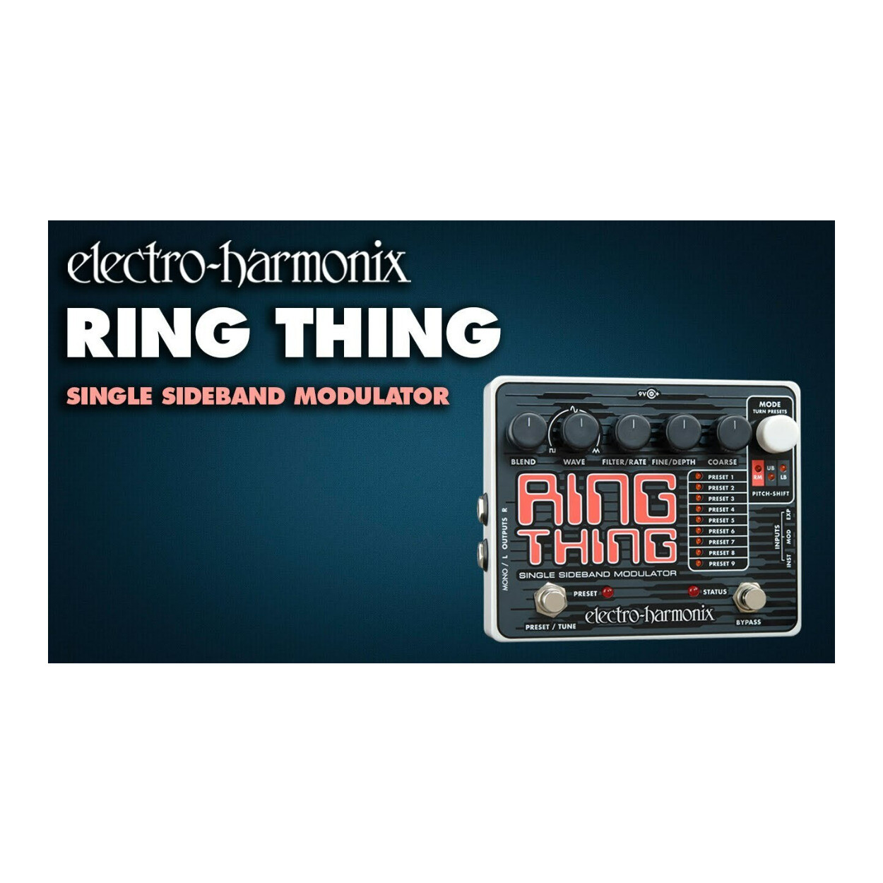 Electro Harmonix Ring Thing Single Sideband Modulator with Blend Knob Wave Knob