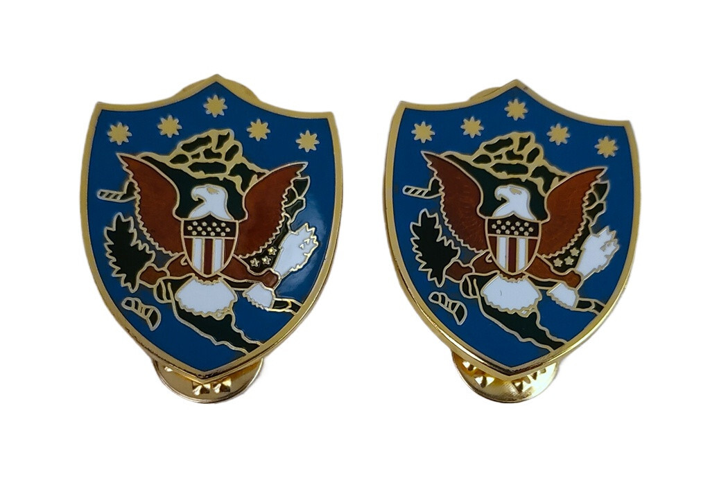 US ARMY ELEMENT NORTHERN COMMAND NORTHCOM METAL BADGE DRESS LAPEL PIN PAIR