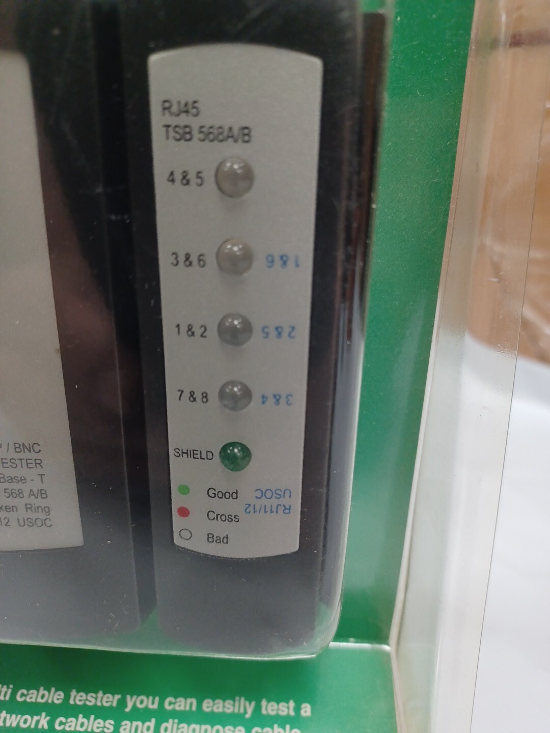 PATCH CABLE TESTER W/REMOTE PART NUMBER 400-008
