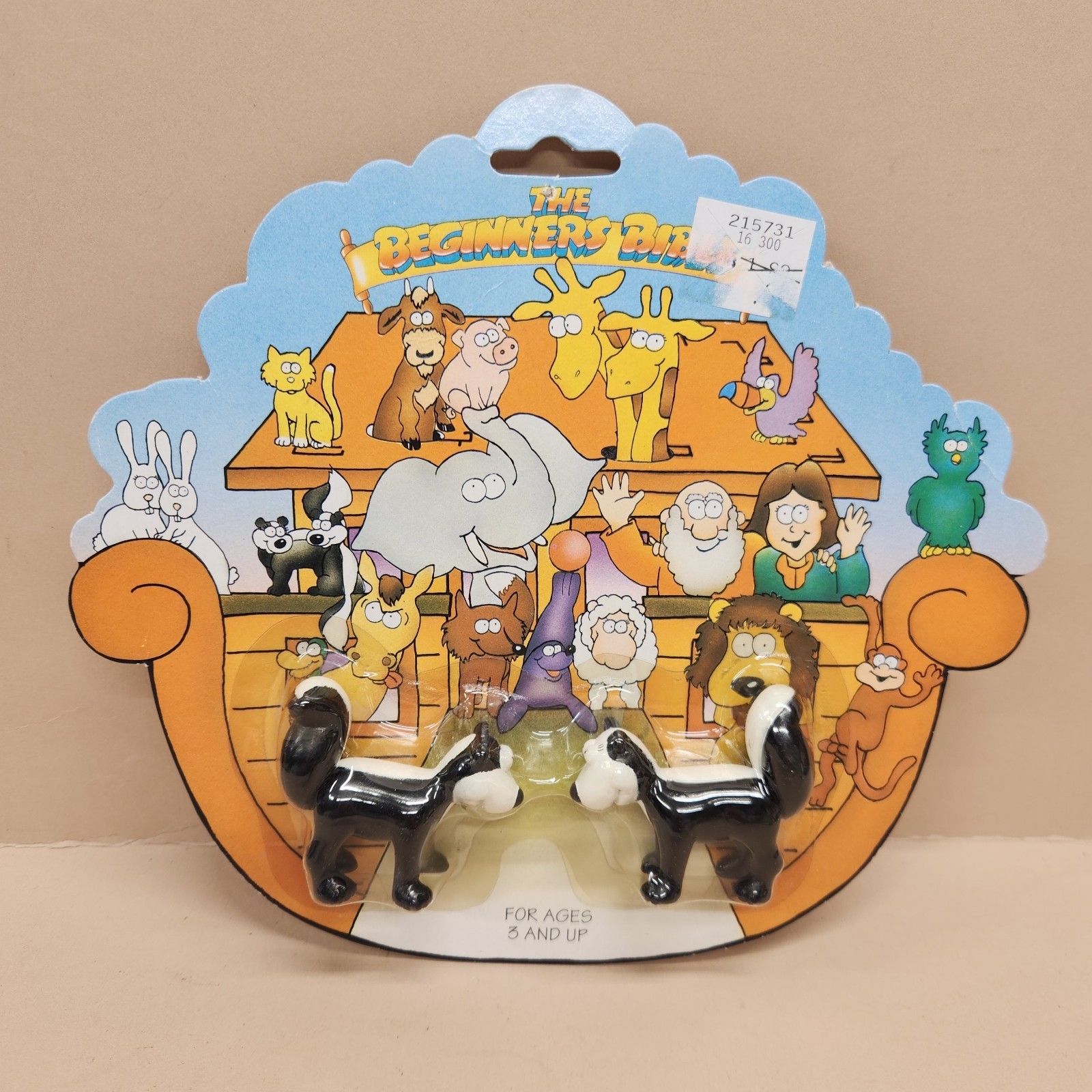 The Beginners Bible - Noah's Ark Figurines / Characters - Skunks - Sealed - 1994