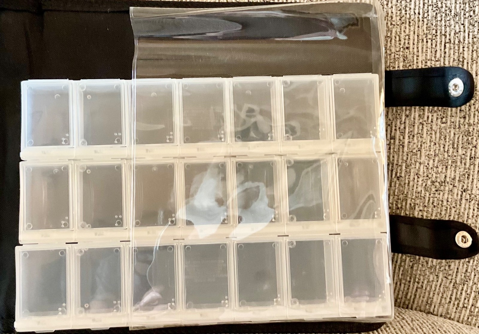 CRAFT MATES Black Organizer & 3 - 2XL Lockables Storage Compartments Beads