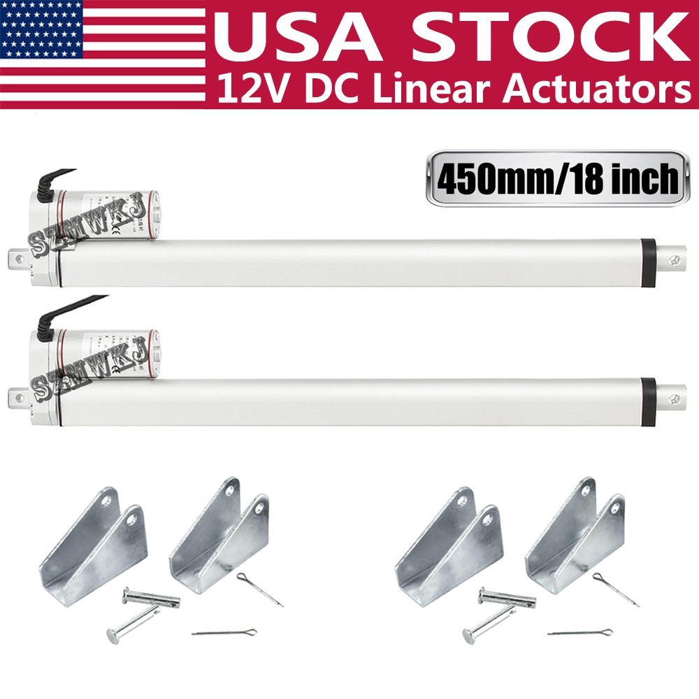 2PCS 1500N 330lbs 18" Stroke 12V DC Linear Actuator for Auto RV Home Application