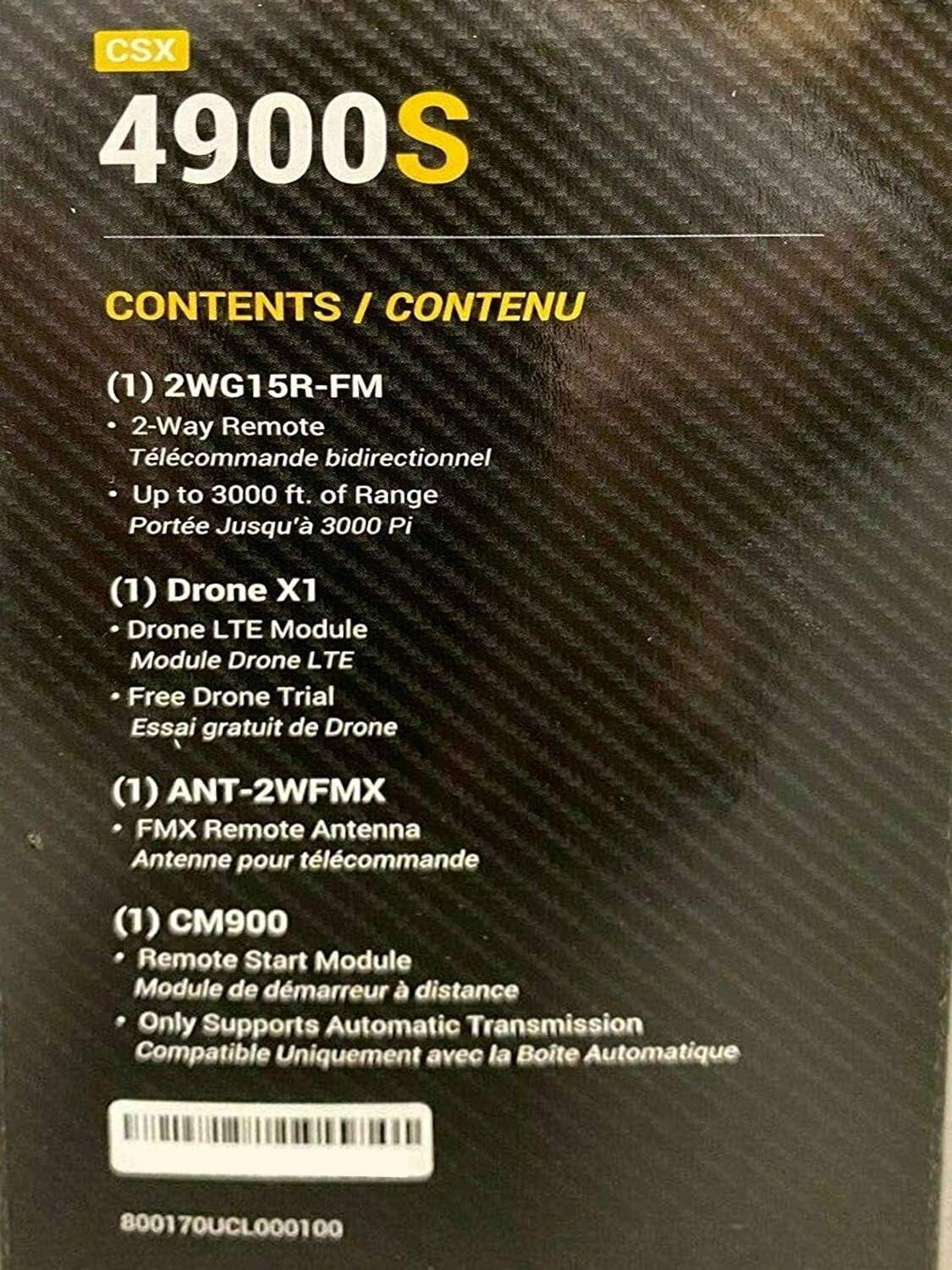 Compustar CS4900-S 4-Button 2-Way, 3000' Remote Start System CS4900S