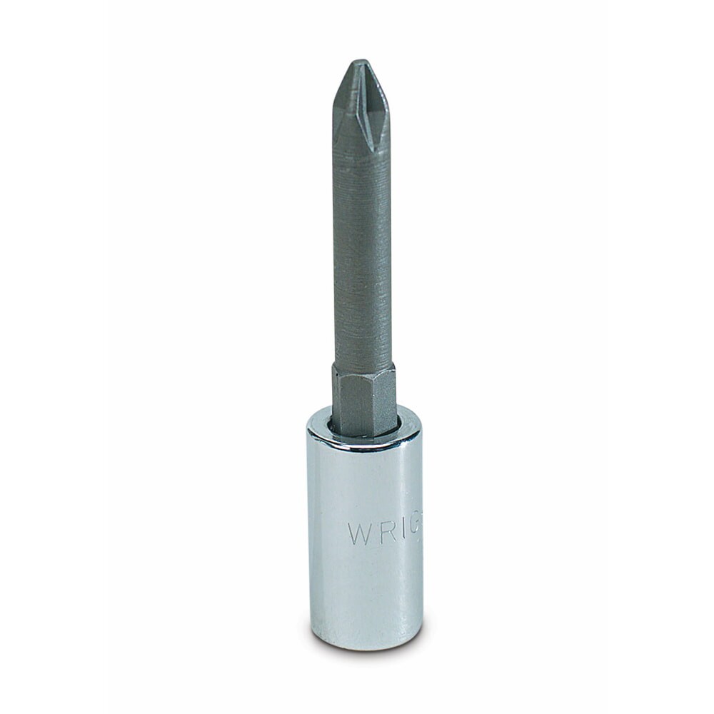 Wright Tool 2267 1/4" Drive Phillips Screwdriver Socket With Long Bit #1