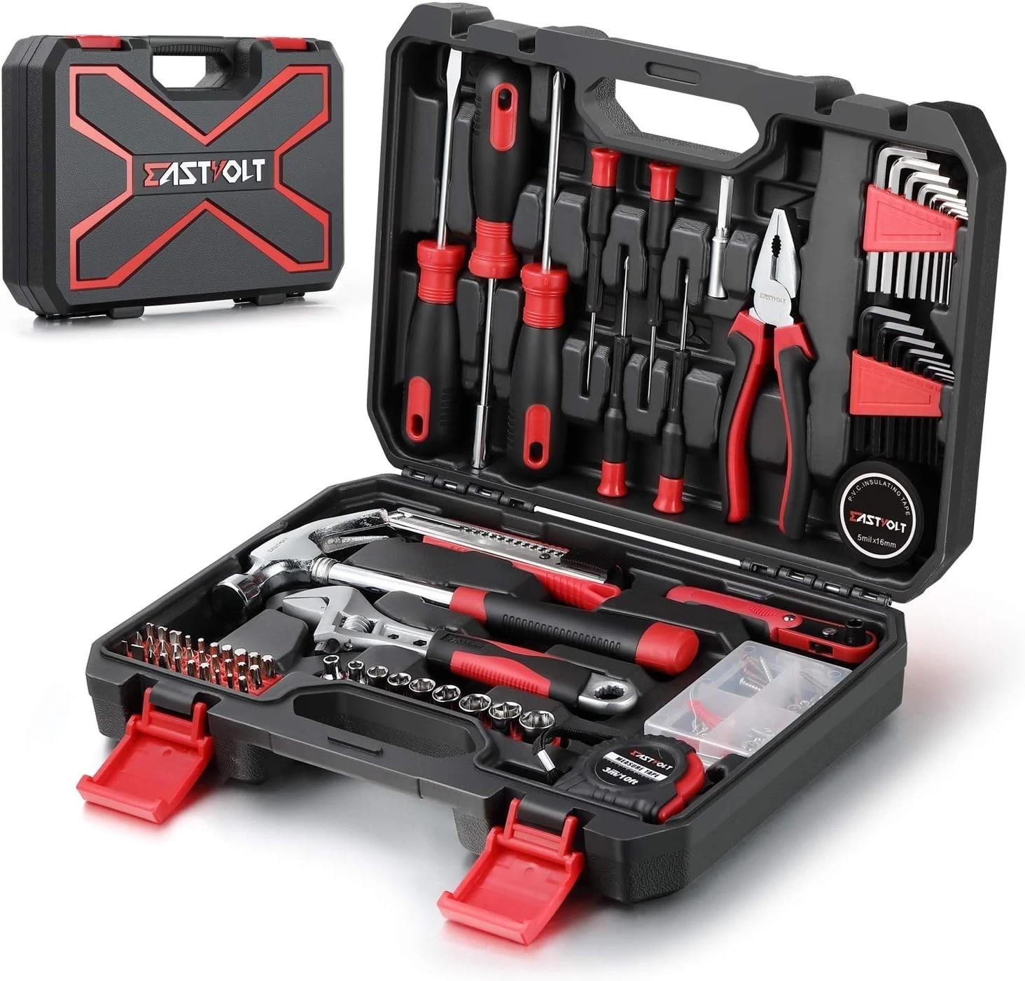 128-Piece Home Repair Tool Set - Comprehensive DIY Toolkit in Portable Case