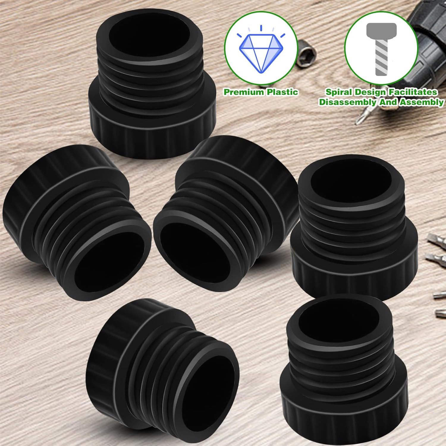 6Pcs Light Bulb Socket Cover - Safety Caps for Unused Sockets, Protects String L