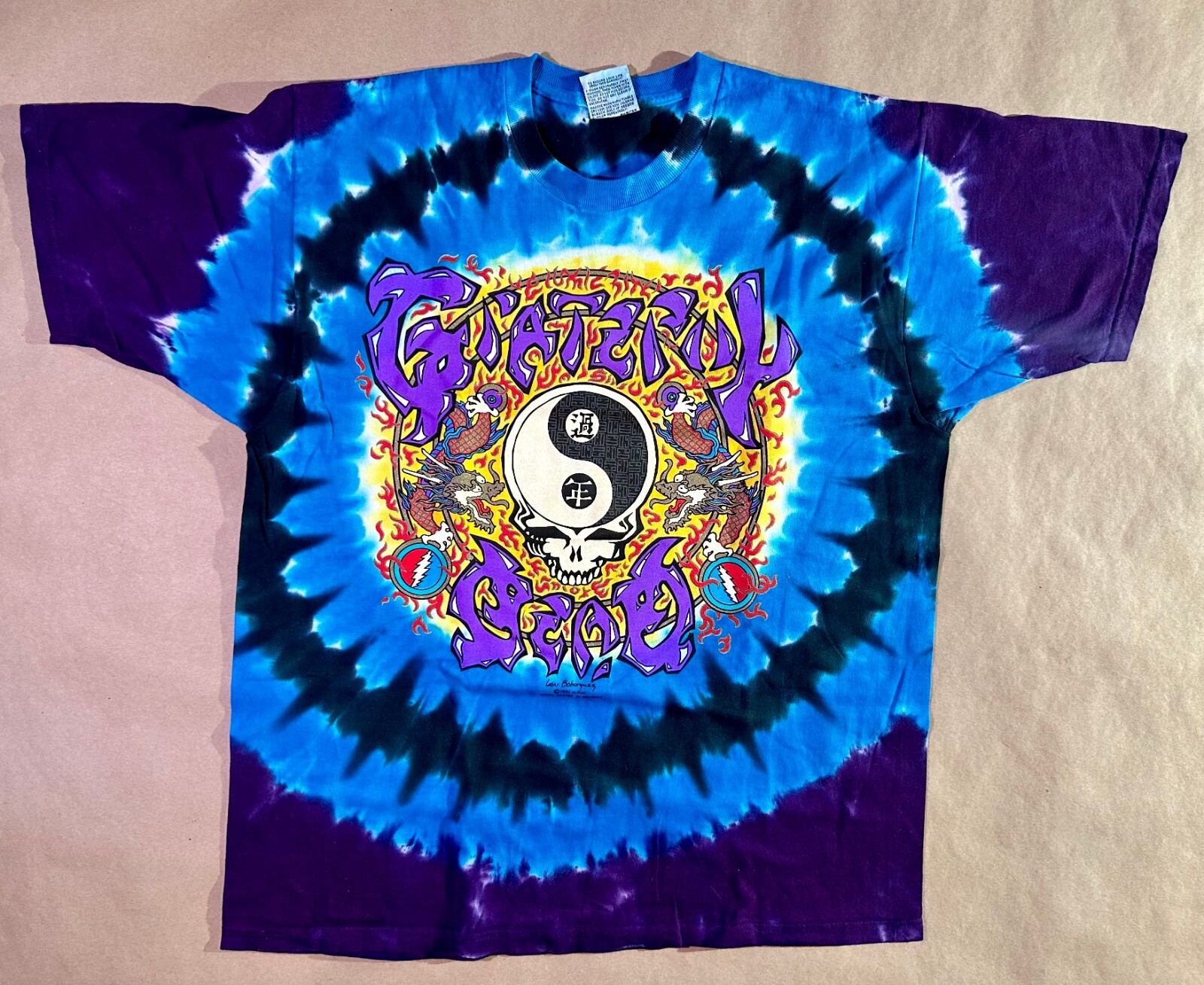 Vintage 1991 Grateful Dead Chinese New Years Rare GDM Brockum - Size Large