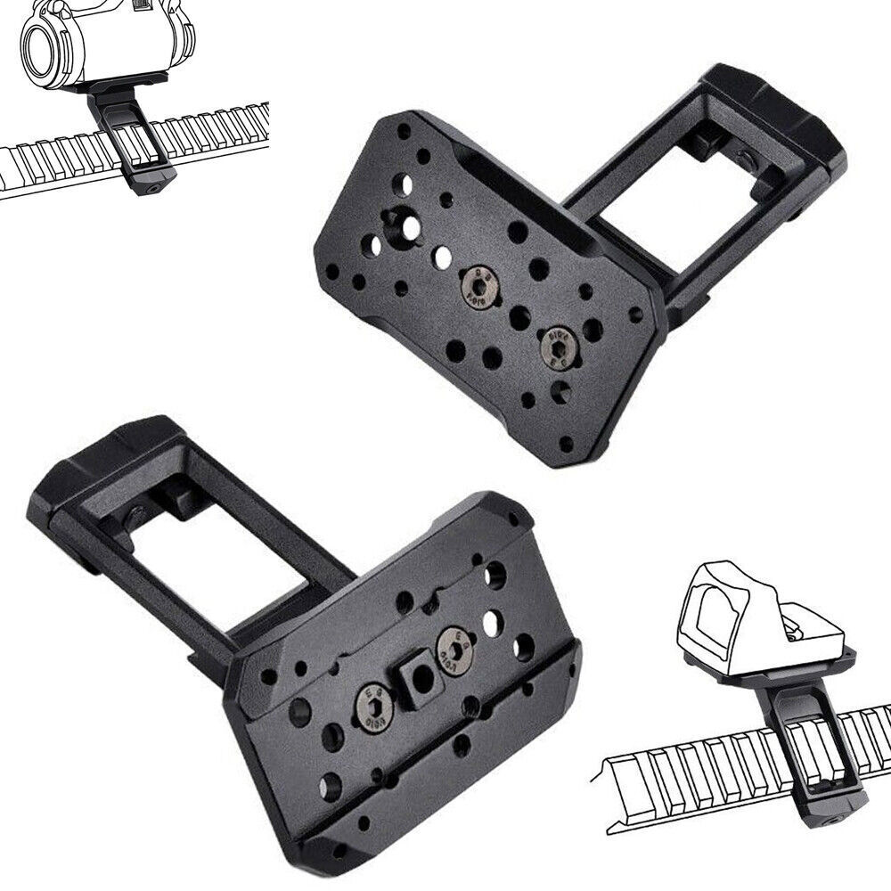 Universal Tactical RMR Red Dot Mount Side Offset Base Fit 20mm Picatinny Rail US