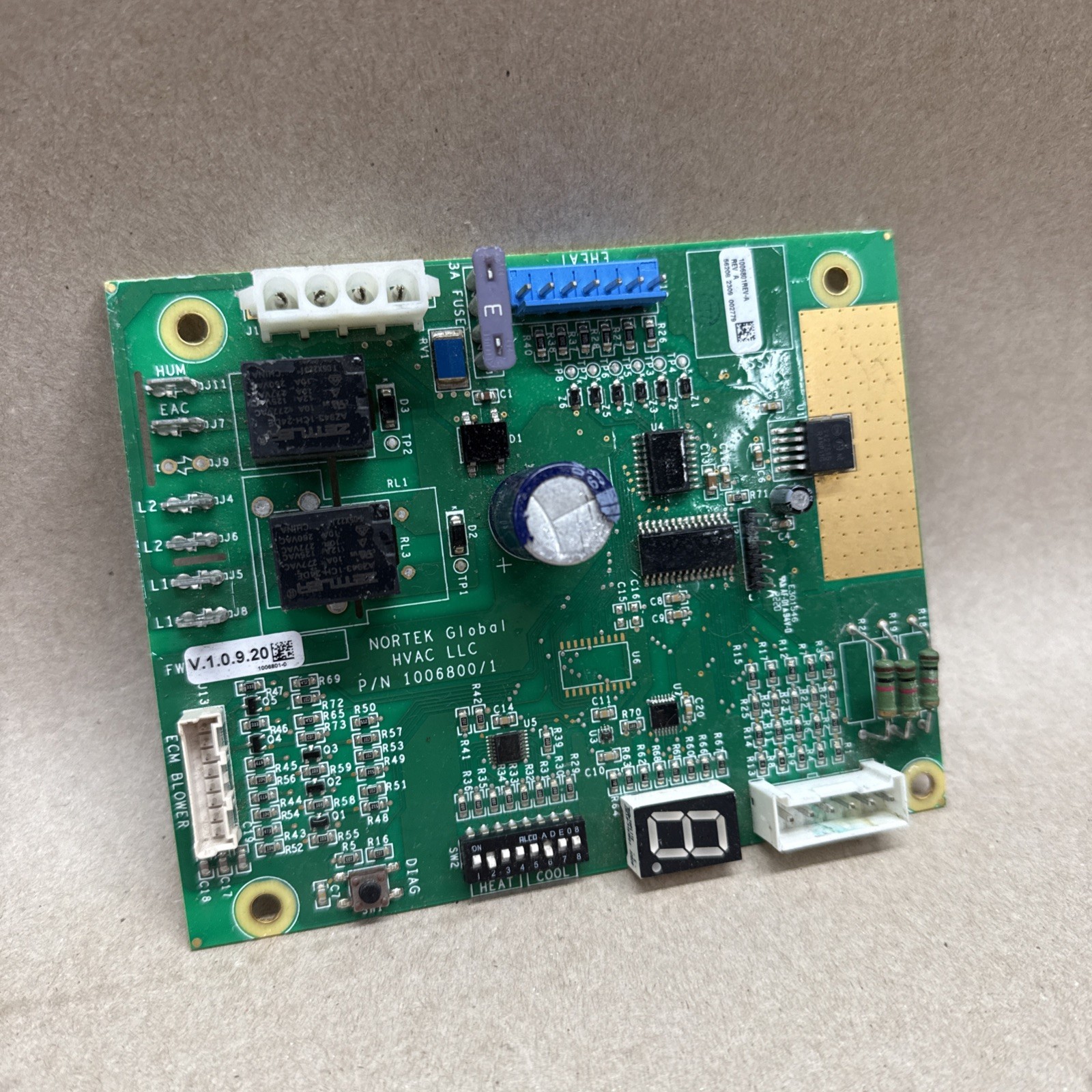 Nortek P/N 1006800/1 Air Handler Control Board