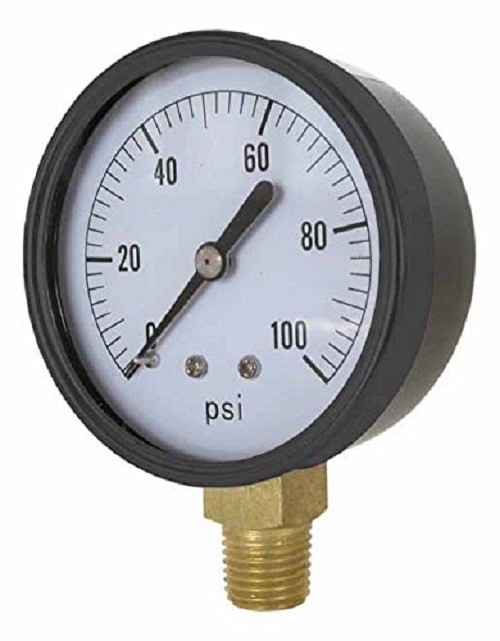 Dry Pressure Gauge 0-60 PSI w/ 2-1/2" Diameter & 1/4" Brass Stem 2124DAB60
