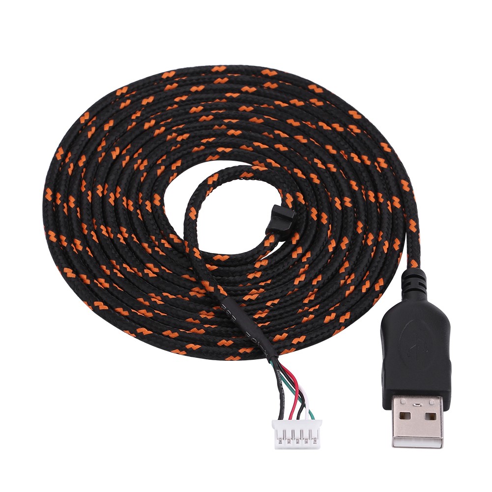 2.2 Meters USB Cable Wire Line Replacement For Kana Mouse Black+ DSO