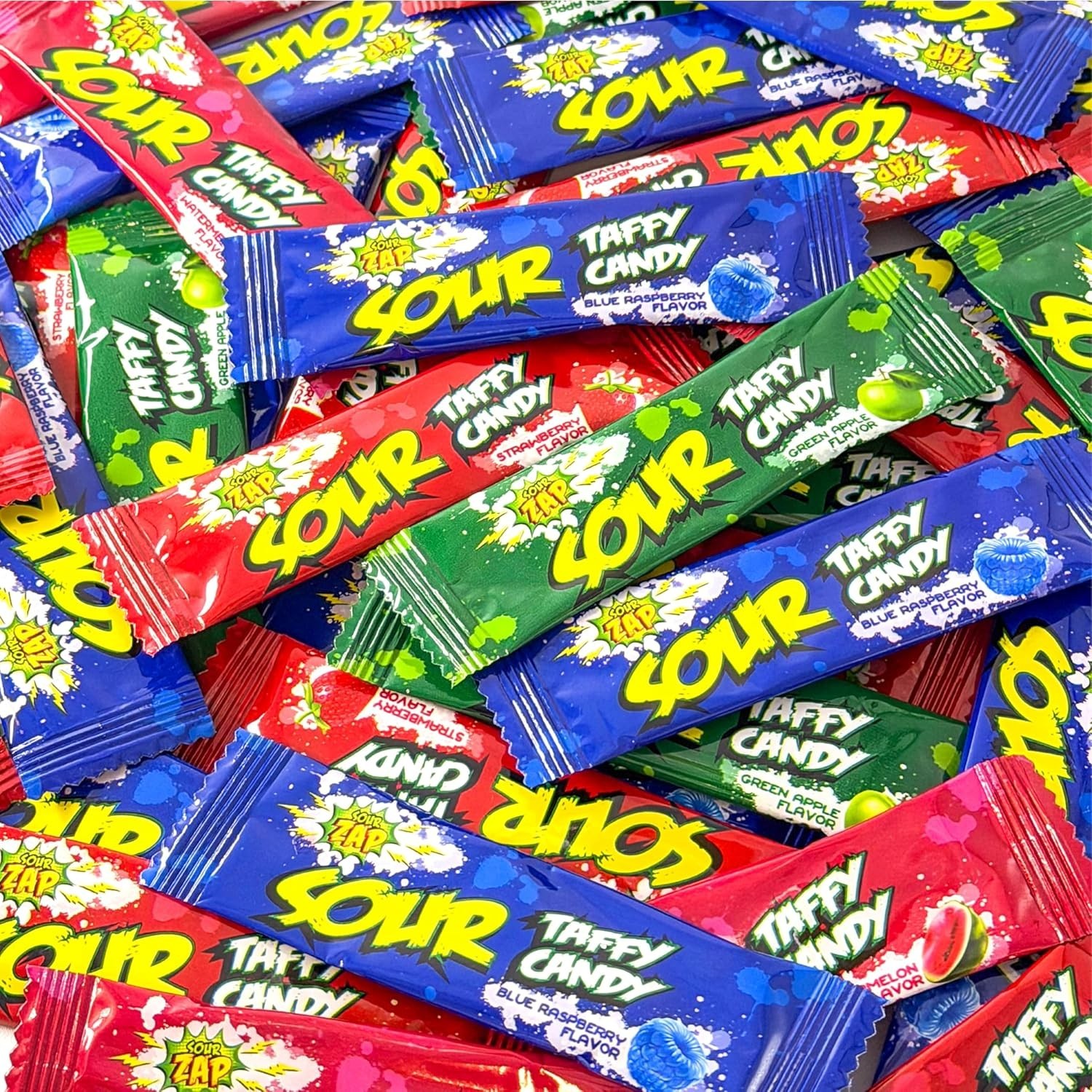 Sour Taffy Candy | 27 Snack Size Bars | Sour Candy Individually Wrapped |