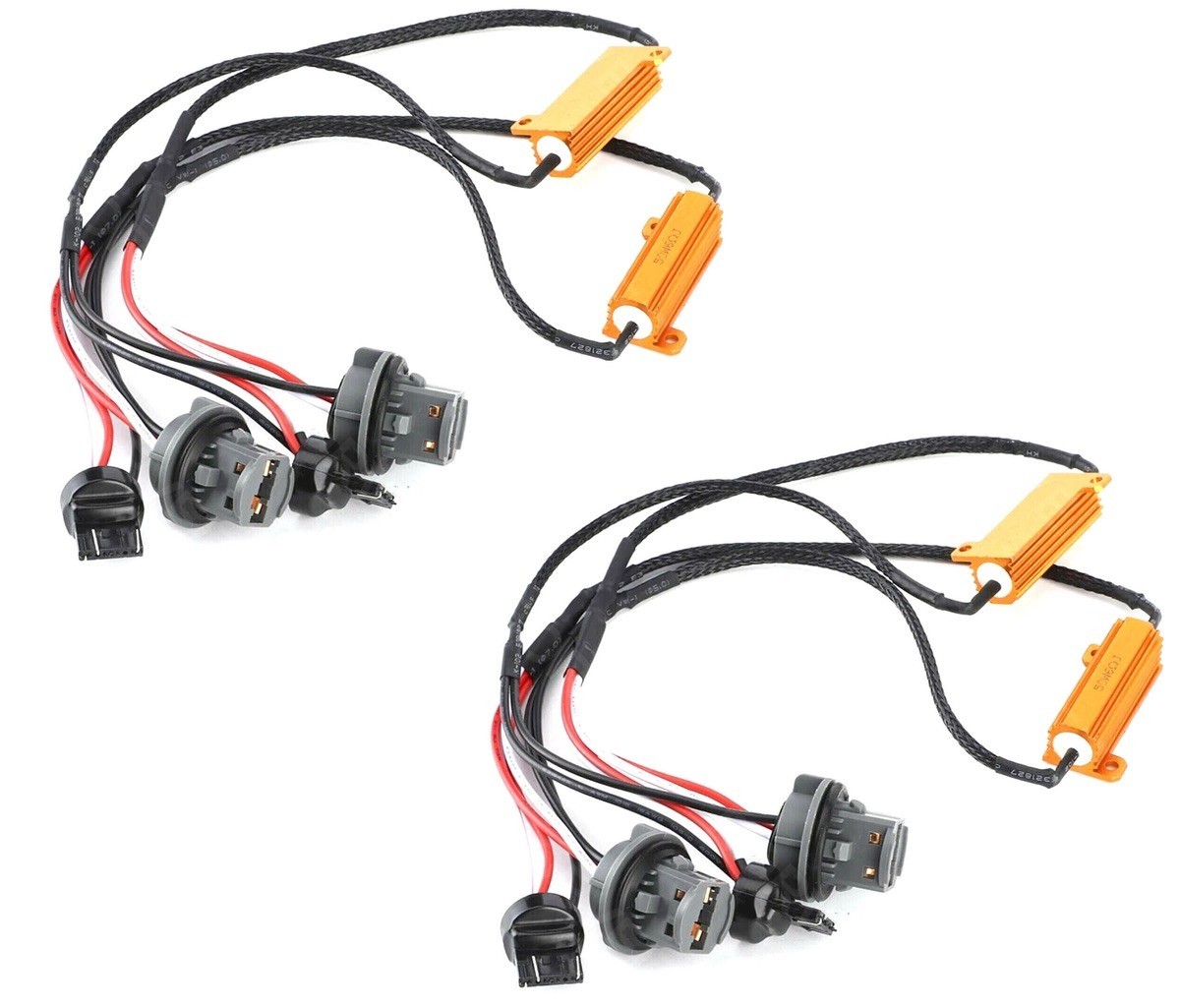Wire LED Resistor Canceler Error Decoder 7443 Harness Brake Stop Tail Parking