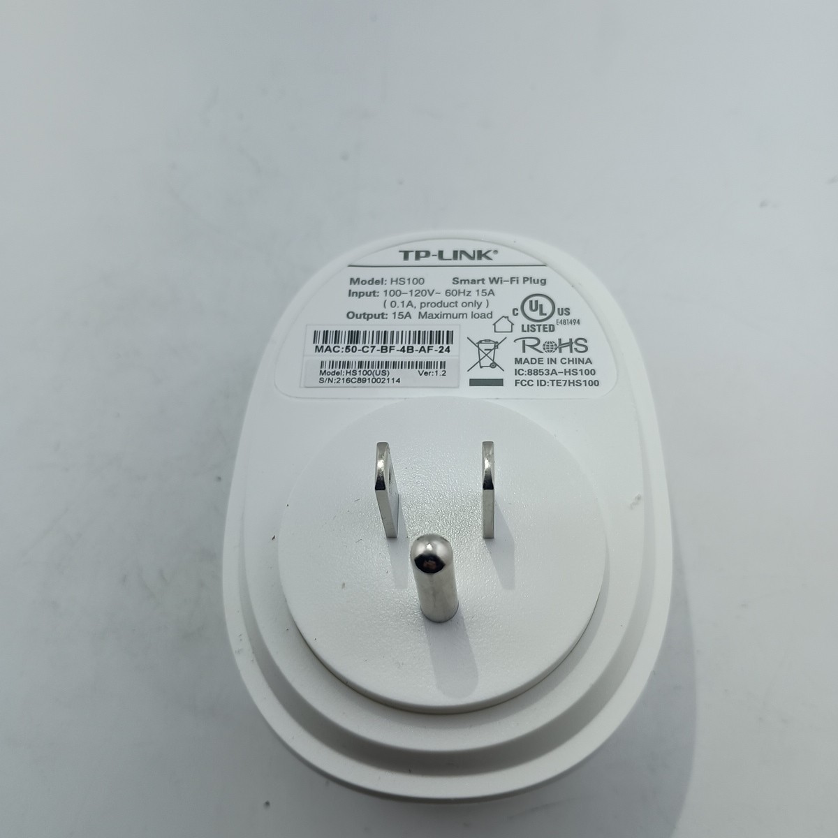 #D) TP-Link HS100 Smart Wi-Fi Plug