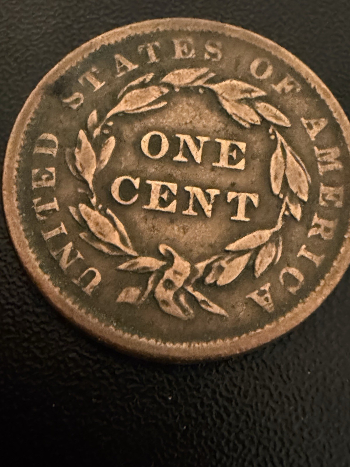 1839 Booby Head Large Cent VG+