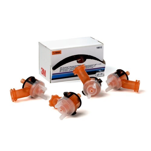3M 16612 Accuspray Atomizing Heads, Orange, 1.4 mm, 4 Count