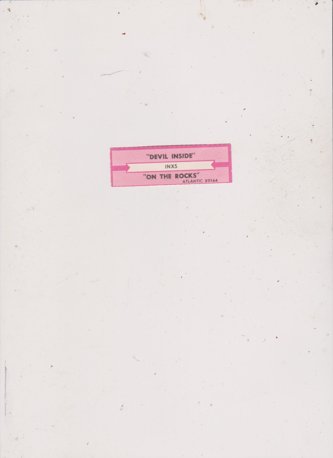 INXS-DEVIL INSIDE JUKEBOX TITLE STRIP.FREE SHIPPING IN U S