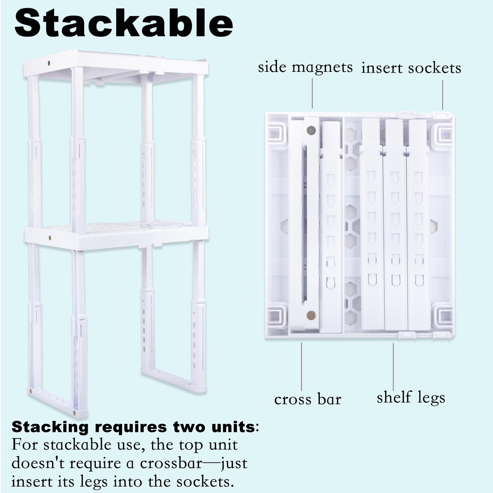 Adjustable Locker Shelf Organizer – Back to Essentials Locker Organizer for G...