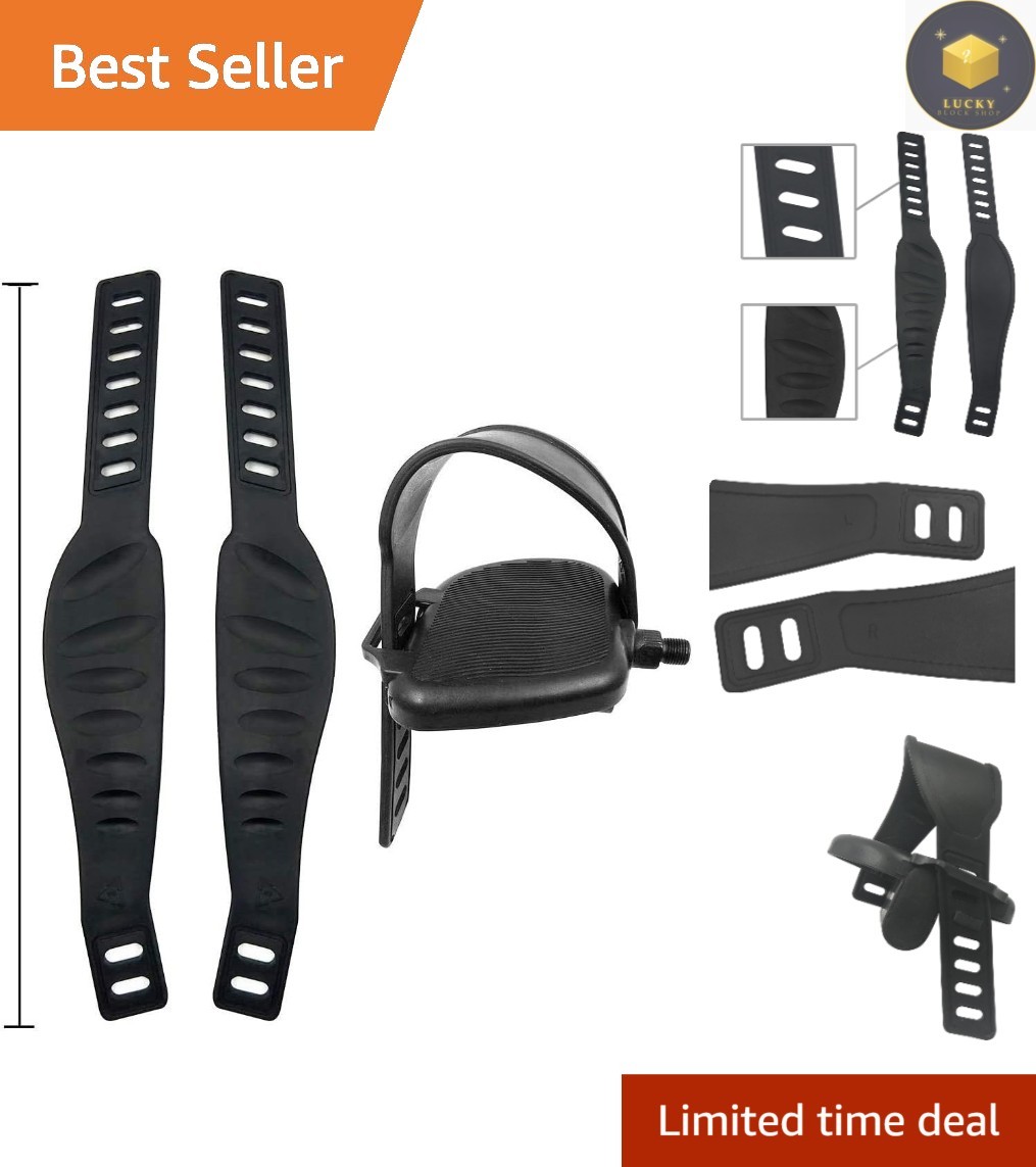 Durable Adjustable Exercise Bike Pedal Straps – Universal Fit for Gym & Home