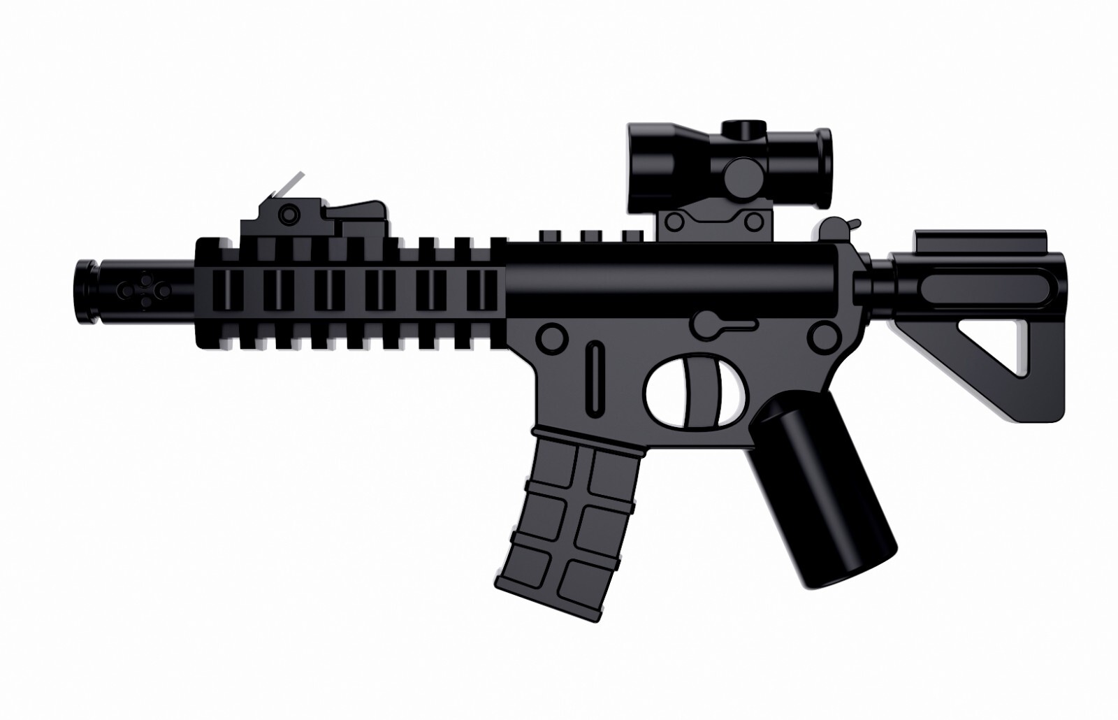M4 CQBR Assault Rifle fits compatible with toy brick minifigures Army M18