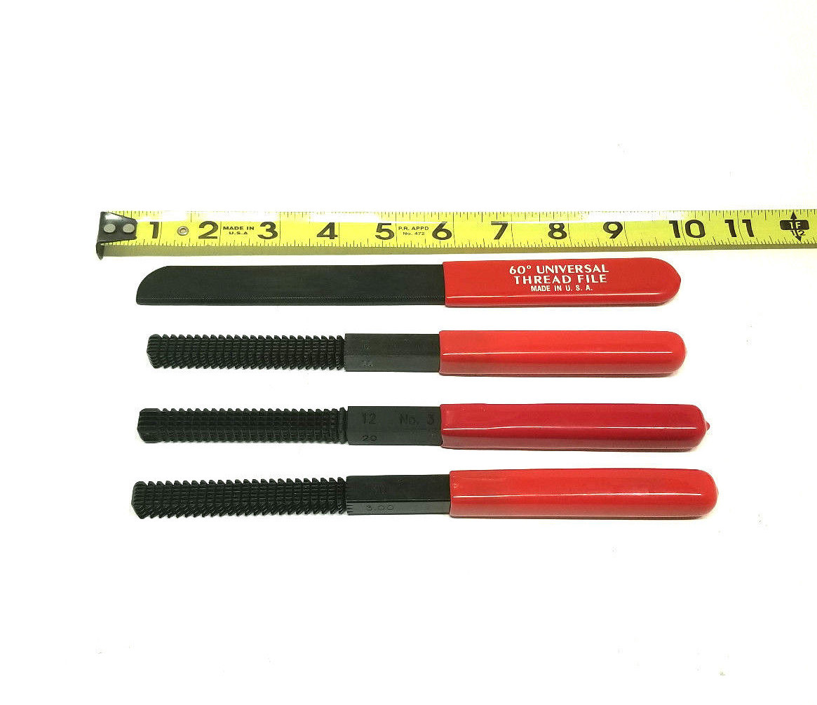 T&E Tools No. 155 Set 4 Rethreading Files "Made In The USA"