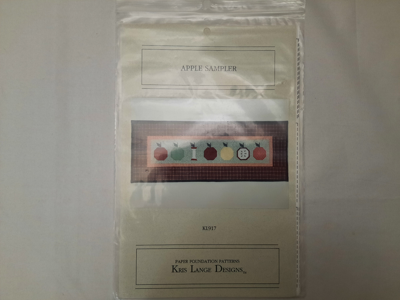 Apple Sampler Pattern (Kris Lange Designs) #KL917 (9.5" x 24")