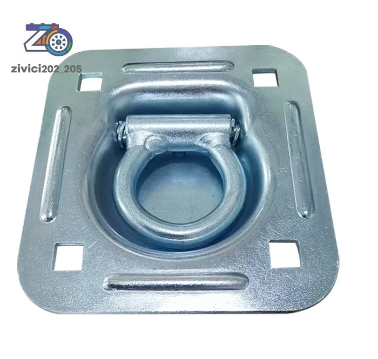 4 Pack Anchor Tie Down D-Ring Flush with Hardware For Cargo Trailer Silver