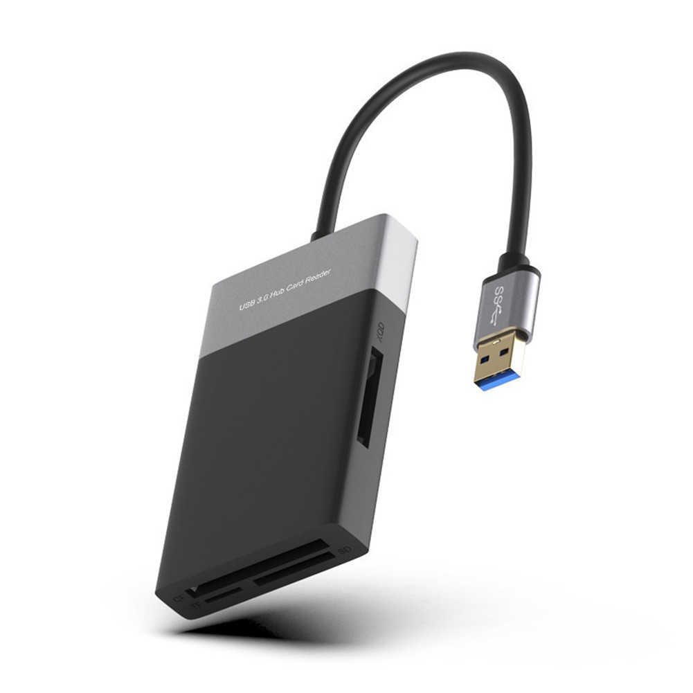 6 in 1 USB 3.0 Multi-Function To SD/TF/CF Card /XQD Card Reader Adapter Hub Kit