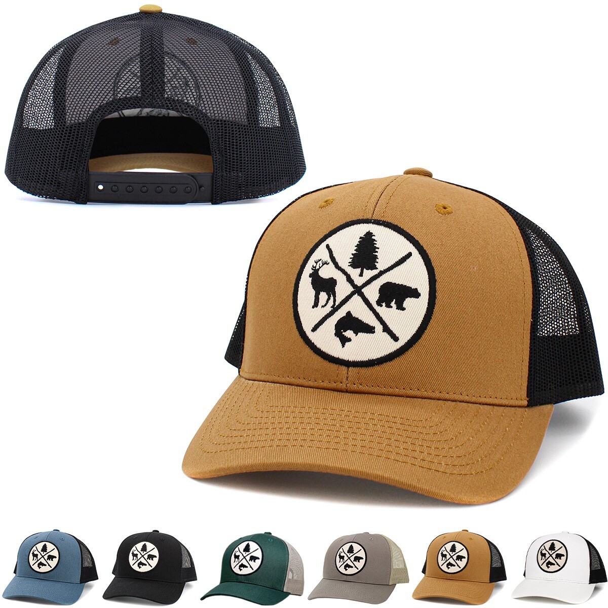 Explore The Outdoors Mountains Scenery Unisex Trucker Baseball Cap Hat Mesh