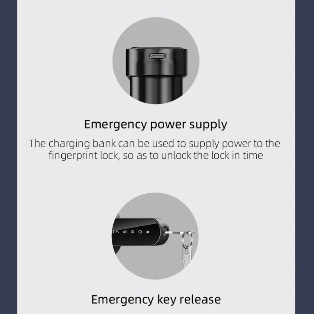 Smart Fingerprint Door Lock – Keypad, App, Card, Key, WiFi Unlock
