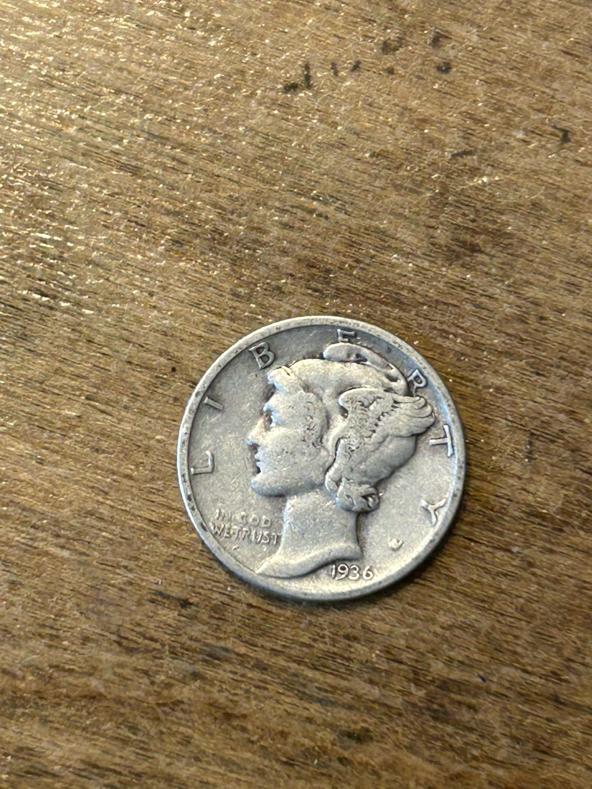 1936 Mercury Dime VG+