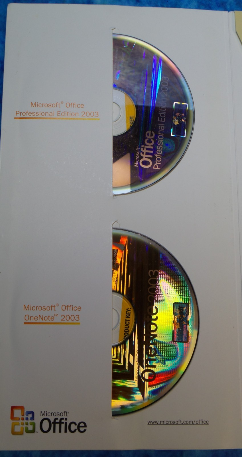Microsoft Office Professional 2003 & OneNote 2003 Full Versions w/Product Keys