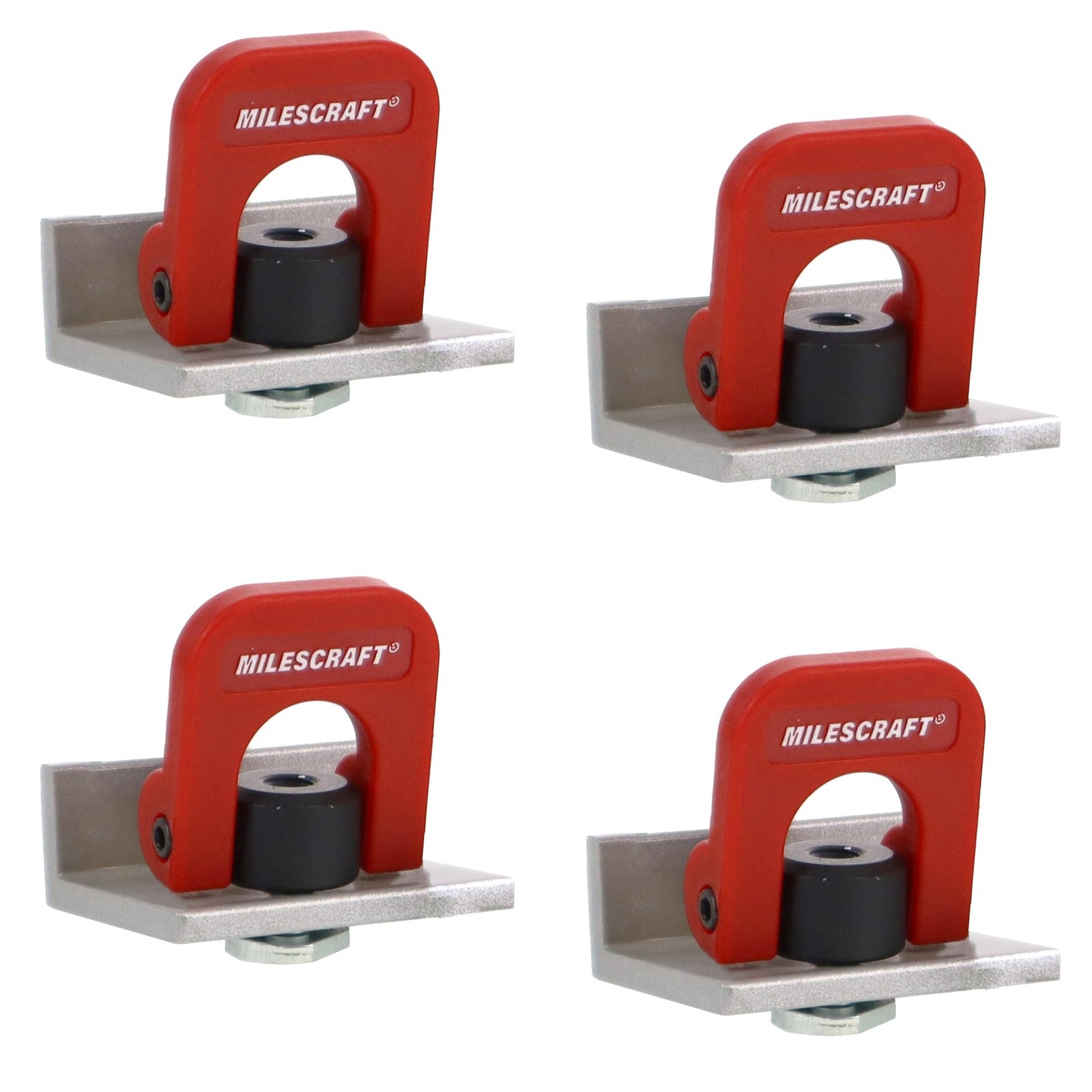 Milescraft 4031 Cam Stops 4 Pack Quick Adjust T-Track Stops. Anodized, 1-9/16...
