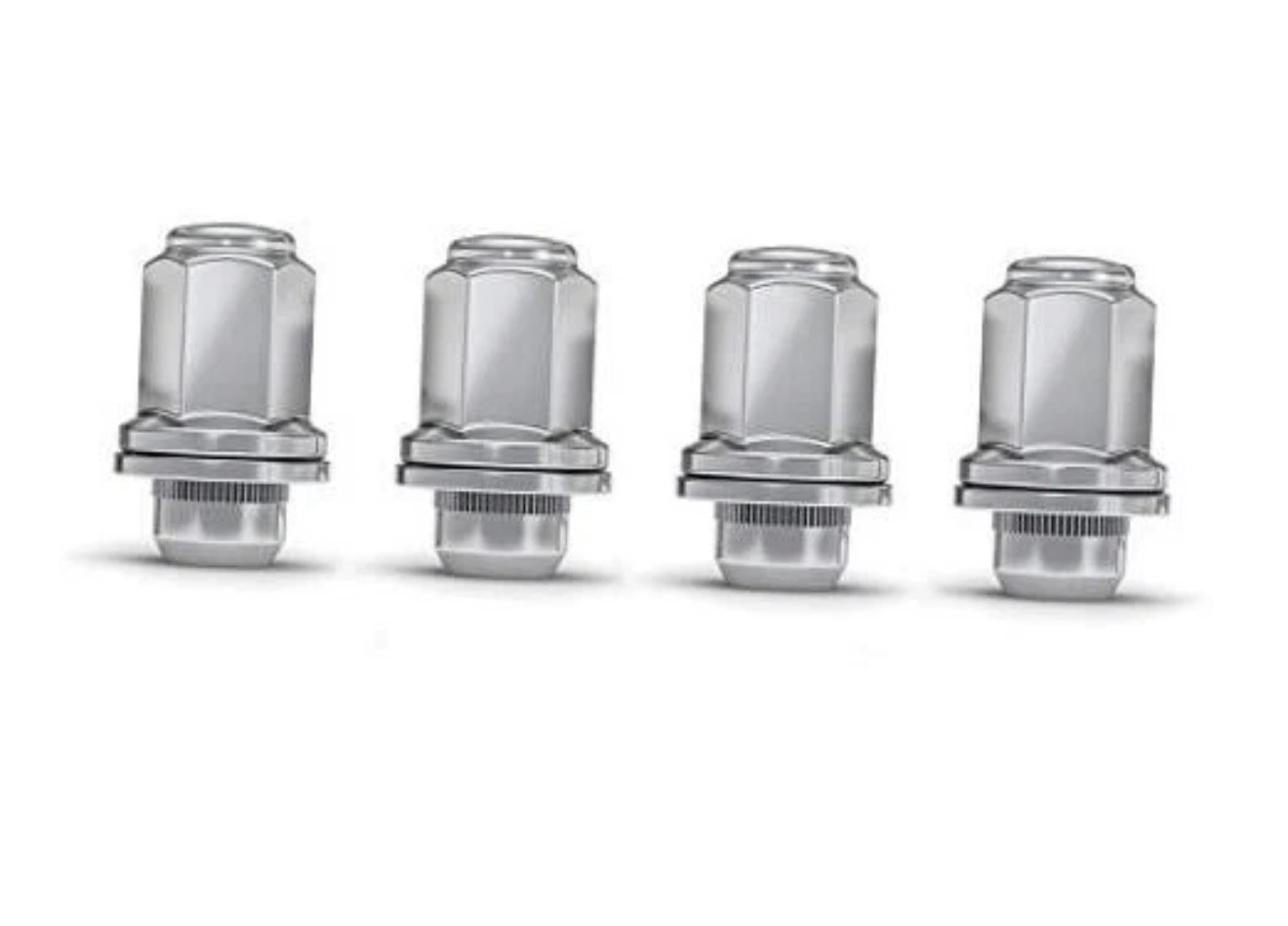 5307L-4 Chrome M12 x 1.50 4 PACK CHROME Long - 4 Runner, FJ Cruiser, GX460