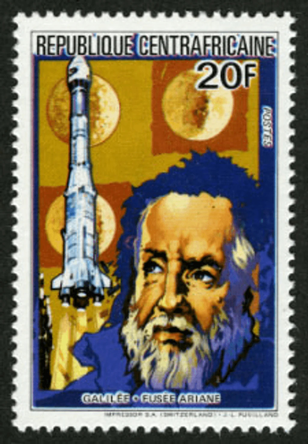 Central African Republic Stamps 1984 Space Travel Series Perforated N° 1036-1042