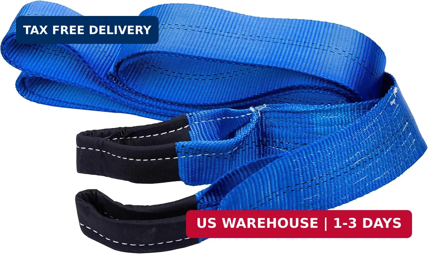 (R) Blue Tree Saver, Winch Strap, Tow Strap 30,000 Pound Capacity(3X8FT)