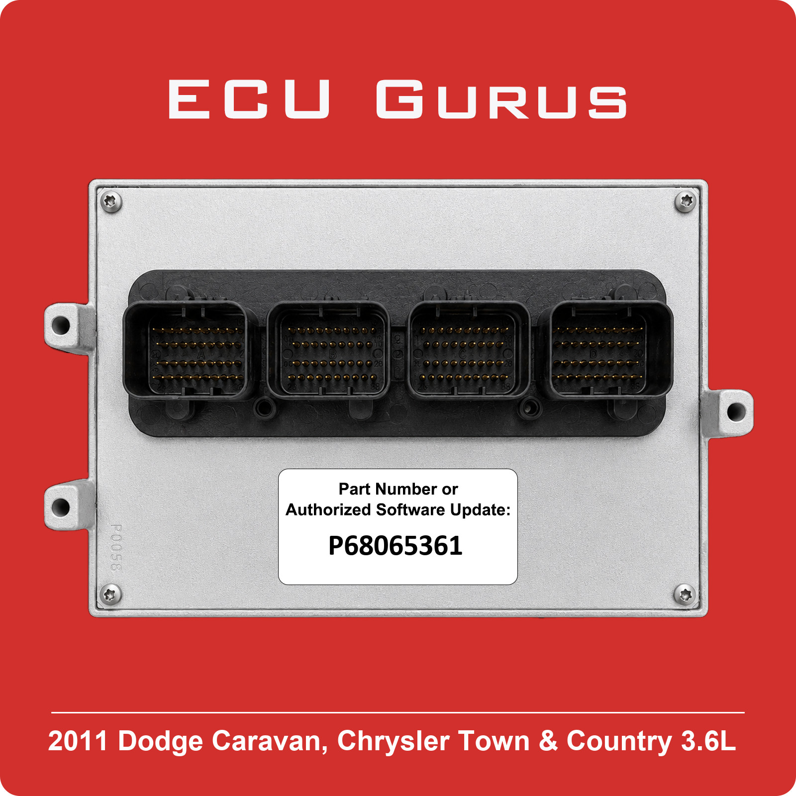 2011 Dodge Caravan 3.6L Engine Computer P68065361 "VIN Programmed" ECM PCM ECU