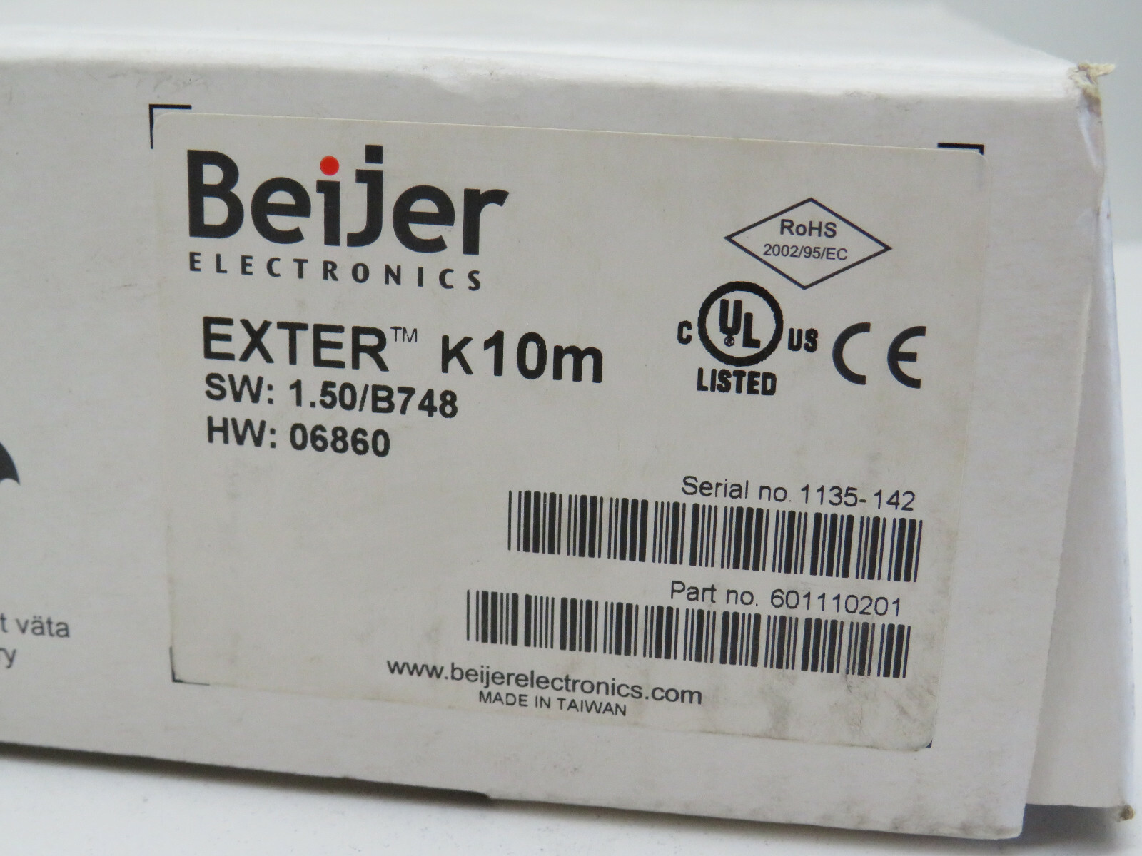 Beijer Electronics Exter K10M Graphic Keypad Operator Interface 24VDC 601110201