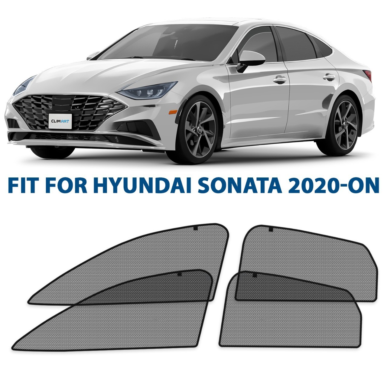 Sun Shades Front and Back Glass Magnetic Screen for 2020-2026 Hyundai Sonata