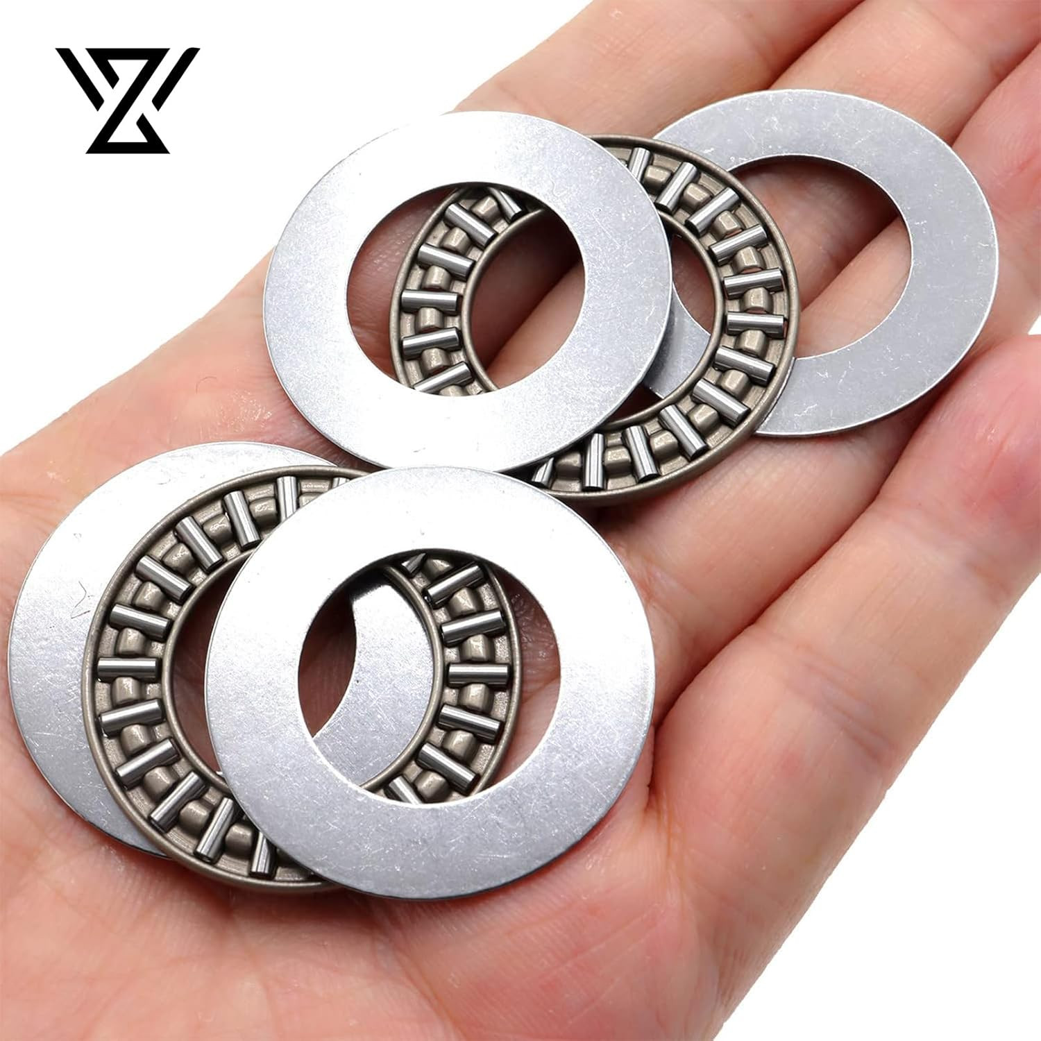 2 Sets AXK2035 Thrust Needle Roller Bearing with Washers, 20 Mm Bore, 35 Mm OD,