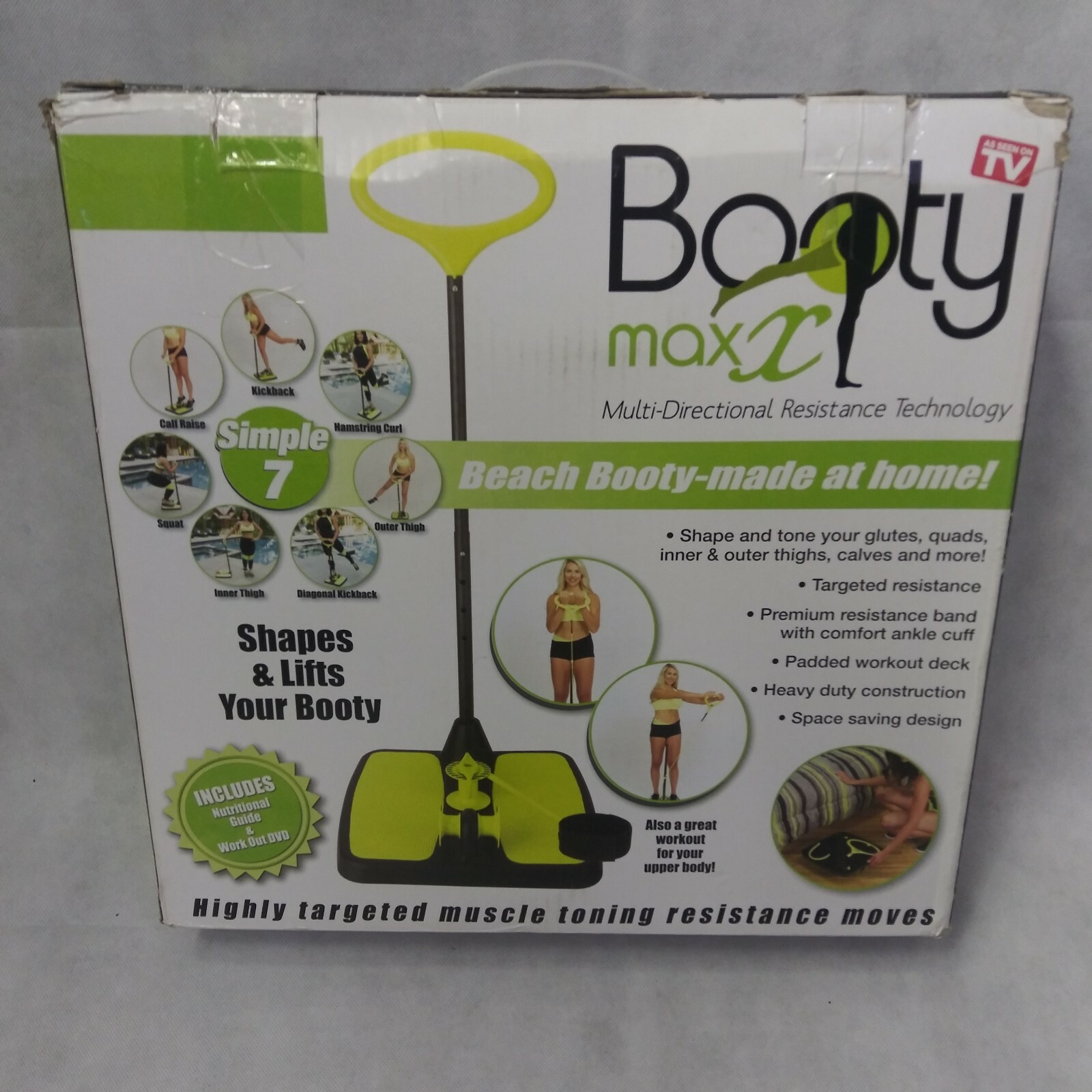 Booty Max Home Workout Resistance Band Training Multi Directional New in Box