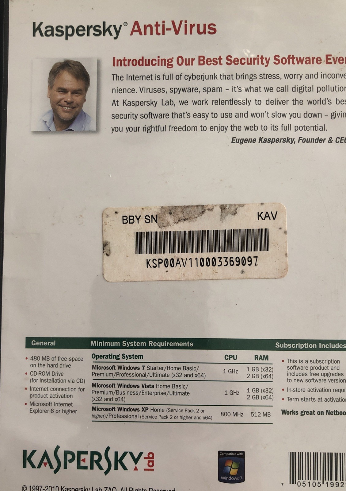 KASPERSKEY Lab Anti-Virus Protection PC⭐️Computer Security Software
