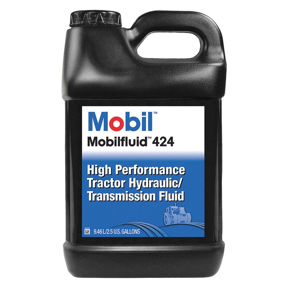 MOBIL 101189 Mobilfluid 424,Tractor Hydraulic,2.5 gal 4ZF29